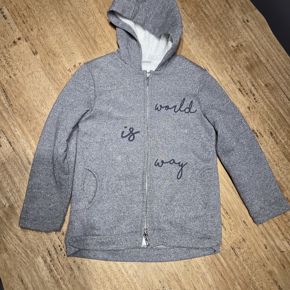 adidas Gray Kids Zip-Up Hoodie
